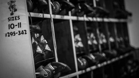 Rollerblades on Shelf Stock Photos