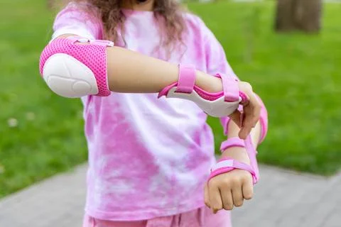Rollerblading and active kid leisure concept Stock Photos