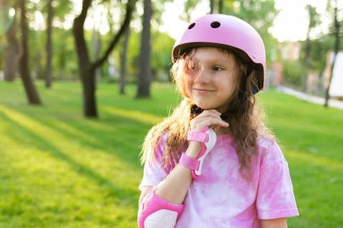 Rollerblading and active kid leisure concept Stock Photos