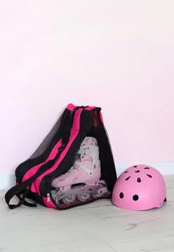 Rollerblading and active kid leisure concept Stock Photos