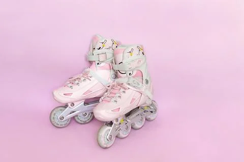 Rollerblading and active kid leisure concept Stock Photos