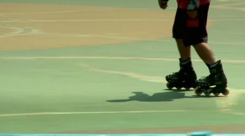 Rollerblading in the park 2 Stock Footage 471438