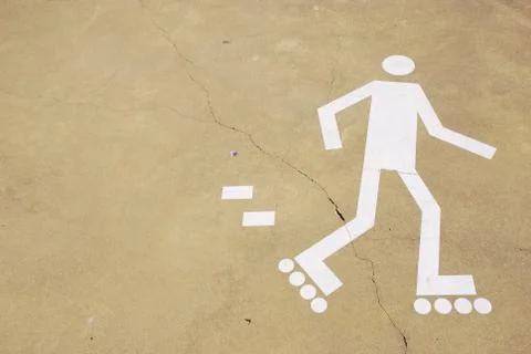  rollerblading sign Stock Photos