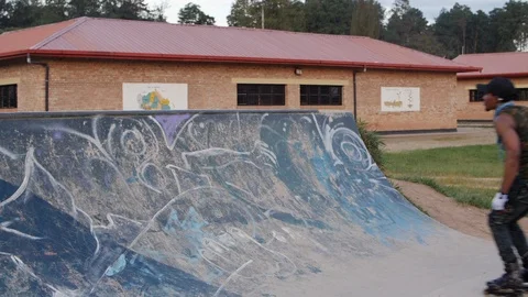 Rollerblading in slow motion Stock Footage 113110688