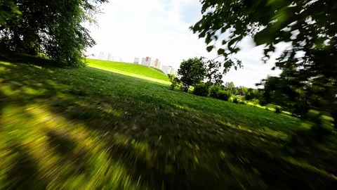 Rollerblading Through a Beautiful Park Video stock 278622373