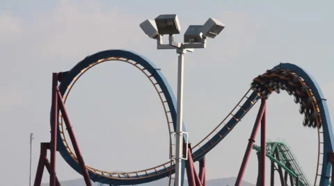 Rollercoaster 5019C Stock Footage