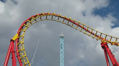 Rollercoaster Amusement Park Stock-Footage 1066631
