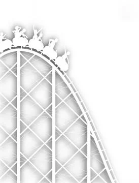 Rollercoaster cutout Stock-Illustration