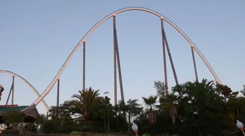 Rollercoaster Stock Footage 29538355