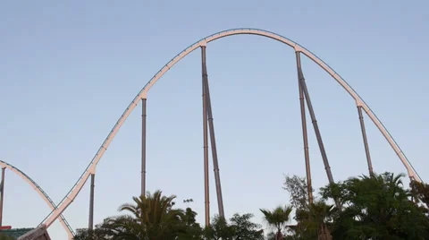 Rollercoaster Stock Footage 29540811