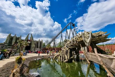 Rollercoaster Kondaa in Walibi Stock Photos