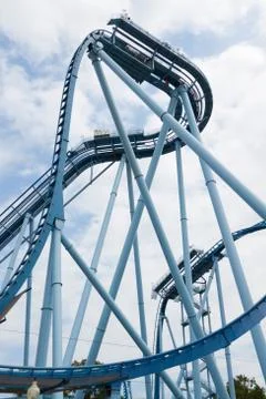 Rollercoaster loops. Stock Photos