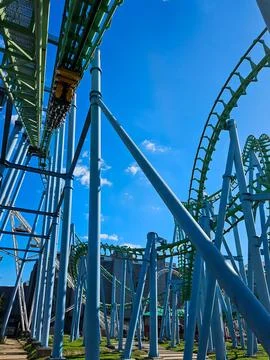 Rollercoaster In Motion Stock Photos