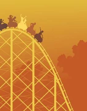 Rollercoaster ride Illustrazione stock