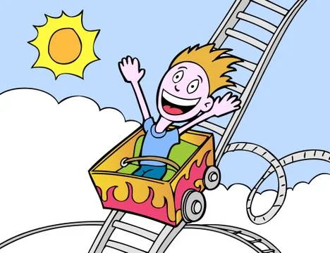 Rollercoaster ride Stock Illustration