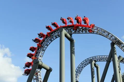 Rollercoaster ride Stock Photos