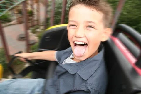 Rollercoaster ride scream Stock Photos
