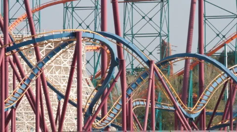 Rollercoaster static 5017 Stock Footage 1103845