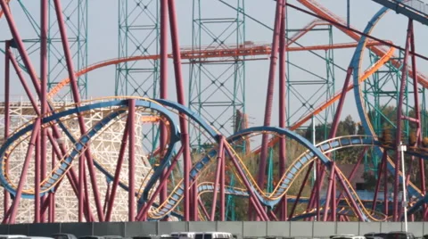 Rollercoaster static 5019 Stock Footage 1103863