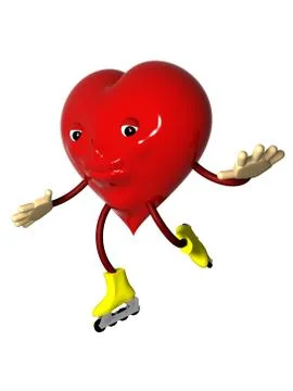 Rollerherz 스톡 사진