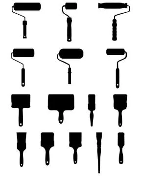 Rollers and brushes Stock Illustration