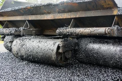 Rollers for asphalt laying. Stock Photos