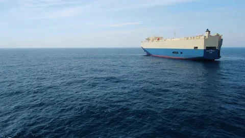 Rollers. Trailer vessels. Ro-Ro type vessel. A huge ship for transporting cars. Stock Footage 133647866