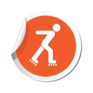Rollerskates ORANGE LABEL Stock Illustration