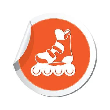 Rollerskates ORANGE LABEL Stock Illustration