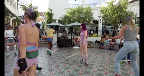 Rollerskating Public Dance Party September 05, 2021 库存影片 316432414