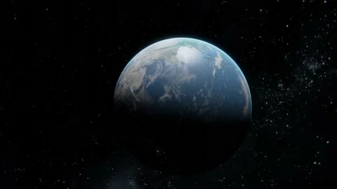 Rolling 360 tracking in shot of Earth from space. Gravity concept in 3d 4k Stock Footage 146168345