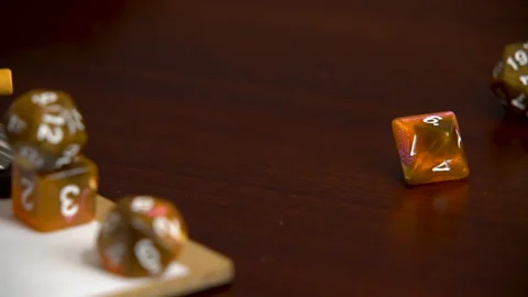 Rolling 8 sided dice Stock Footage 201496393