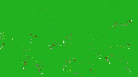 Rolling And Falling Of Numbers On Green Screen Stock Footage 241389404