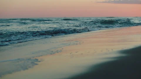 Rolling and splashing sea waves at coast Stock Footage 155907177