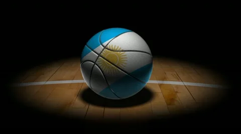 Rolling argentinian basketball into the light Stock Footage 21887683