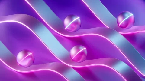 Rolling ball on stripe waving background Stock Footage 255971739