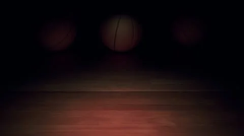 Rolling basketballs Stock Footage 12427639