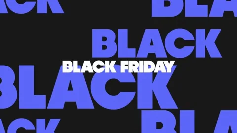 Rolling Black Friday Text Animation with Blue and White Text Stock Footage 306051689