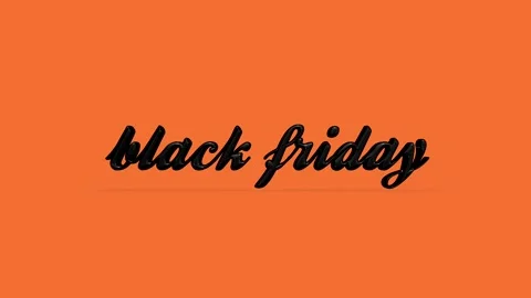 Rolling Black Friday text on orange gradient Vídeo Stock 249832676
