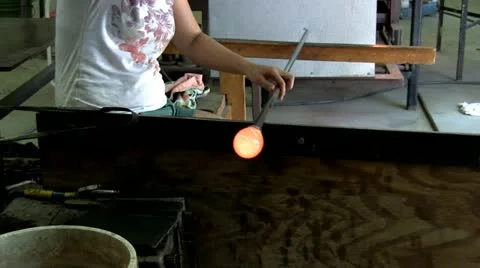 Rolling blowpipe Stock Footage 12304683