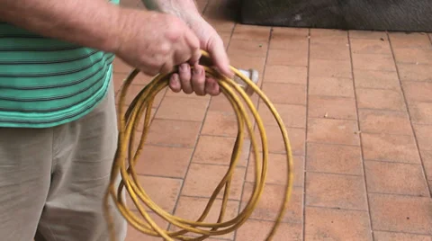 Rolling Up Cable 스톡 동영상 35054572