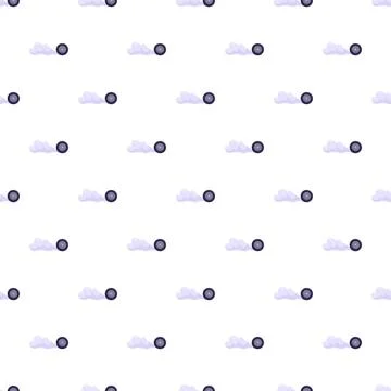 Rolling car tire with smoke digital pattern Stock Illustration