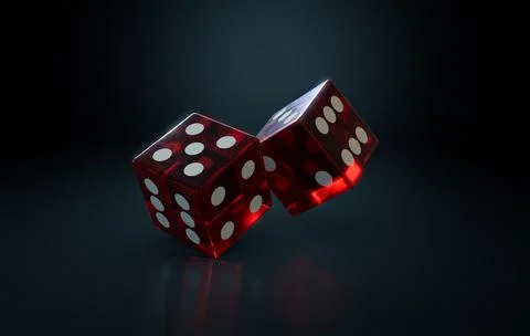 Rolling Casino Dice Stock Illustration