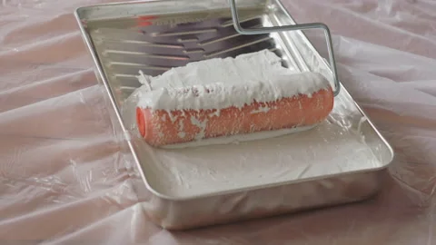 Rolling ceiling texture compound. Stock Footage 149796745