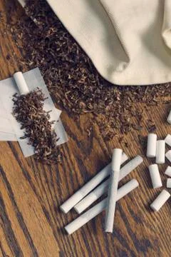 Rolling Cigarettes Stock Photos
