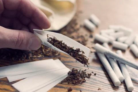 Rolling Cigarettes Stock Photos