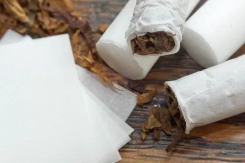 Rolling Cigarettes Stock Photos