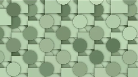 Rolling circle and square mosaics pattern,Higher geometry math background.abstr Stock Footage 5625711
