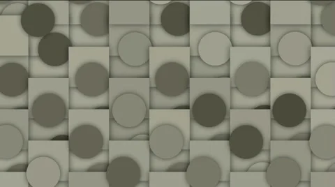 Rolling circle and square mosaics pattern,Higher geometry math background. Stock Footage 5794734