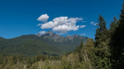 Rolling Cloud Time lapse over White Chuck Mountain near Darrington WA Stock Footage 95557954